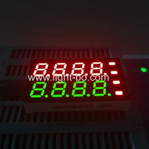 Custom Super red & Super Green 8 digit 7mm(0.28 ) 7 segment led display for Temperature Indicator