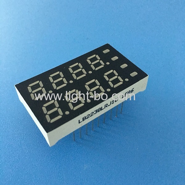 Custom Super red & Super Green 8 digit 7mm(0.28") 7 segment led display for Temperature Humidity Indicator