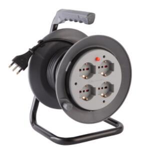 Multi-country extension cable reel schuko power socket cable reel H05VV-F 50m