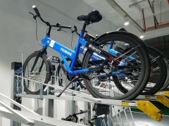 Two tier bike parking rack