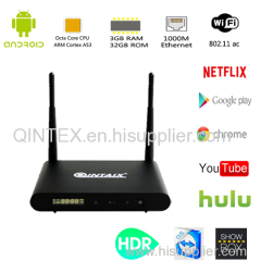 QINTAIX Amlogic S912 Octa Core Aluminum Alloy External Antenna Android 6.0 Marshmallow Smart OTT TV Box 3GB RAM