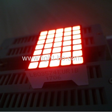 Ultra rot 3.39mm 5 * 7 quadratische Punktmatrix führte Anzeigereihe Kathodenspalte Anode für Aufzug lop