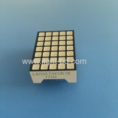 Ultra red 3.39mm 5*7 square dot matrix led display row cathode column anode for Elevator LOP