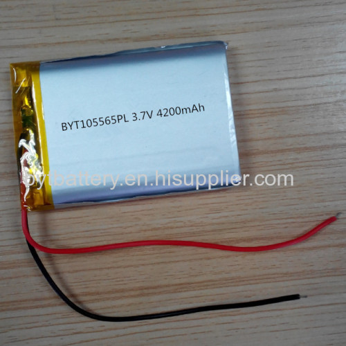 High Capacity 105565 3.7V 4200mAh Polymer Battery for Security Control