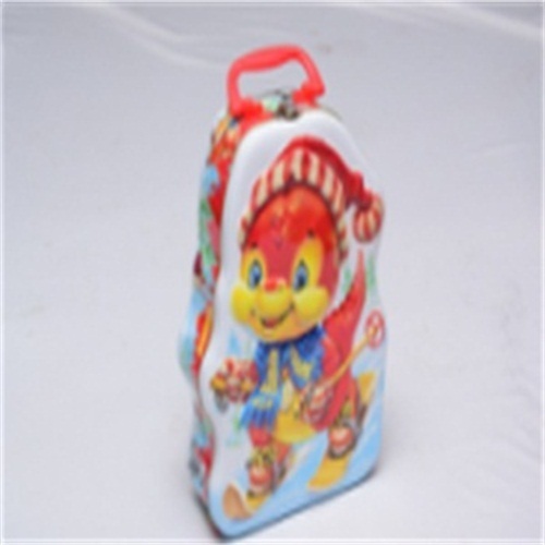 Special shape toy metal tin box with handle