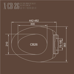 Modern style toilet seat for SANITARY WARE SUITE CB26