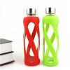 Amazon Promotion Customized 16OZ Sport Glass Water Bottle with Silicone Sleeve