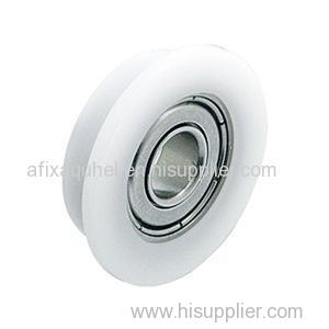 Flange Plastic Bearing Roller And Nylon Coated Flange Bearing Wheel For Guide Track