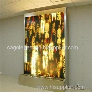 Customized Indoor H8ft LCD Screen TV Aquarium Water Bubble Wall Light Waterfall
