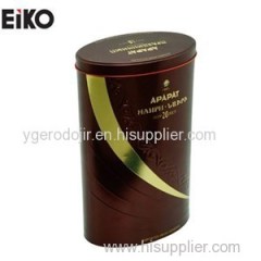 Premium Offset Printing Oval Wine Metal Tin Boxes Candle Tin Box Containers