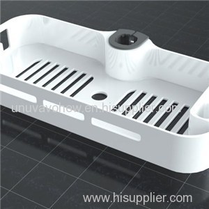 Multi-Function Plastic Soap Dish For Bathroom Shower Sliding Bar Set To Hold Bidet Shower Sprayer