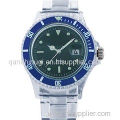 Italian Plastic Quartz Movement Rotating Bezel Luxury Mens Wrist Watches