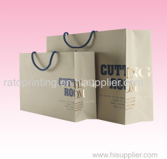 custom wholesale clothing paper shopping bag supplier with satin ribbon handle