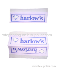 custom garment Intermediate folded woven label for clothing factory