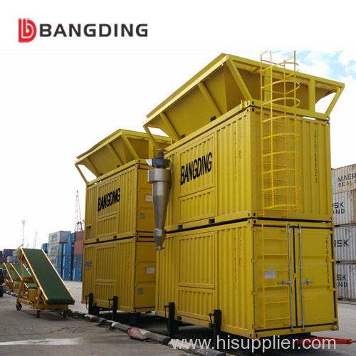 25/50kg containerized movable weighing and bagging machine fertilizer on port