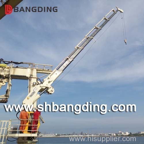 BANGDING Knuckle Telescopic Boom marine deck Crane for ship and port