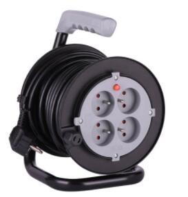 Children protection Mini winding French electric cable reel H05VV-F fixed plate 15m