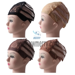 Lace Wig Caps For Making Wigs And Hair Weaving Stretch Adjustable Wig Cap Hot Black Dome Cap For Wig Hair Net