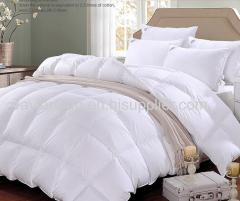 New Style White Satin King Size Hotel Hot Sell Comfortable Printed Down Goose Down Comforter Set Luxury Bedding