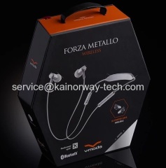 V-MODA's New Forza Metallo Wireless Sport Neckbands Bluetooth In Ear Headphones With Mic White Silver