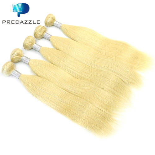 Blonde Color Brazilian Virgin Soft Hair Weft Straight