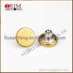 Alloy jeans metal button maker 17MM HVB Brass/HVB Matte copper/HVB Matte nickle/Matte black plastic inside demin button