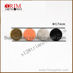 Alloy jeans metal button maker 17MM HVB Brass/HVB Matte copper/HVB Matte nickle/Matte black plastic inside demin button