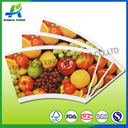 Printed pe coated paper for juice paper cup