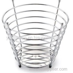 Round Fruit Basket With Stainless Steel Plate