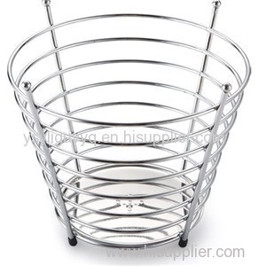 Round Fruit Basket With Stainless Steel Plate