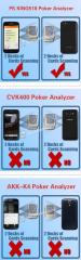 White And Black PK 518 Poker Card Analyzer / Poker Cheating Equipment