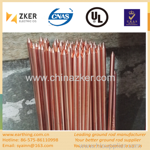 copper clad pointed-end ground rod