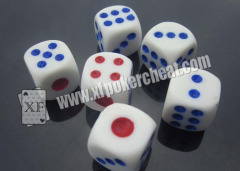 White Plastic Cheating Dice With Mercury For Dice Games Casino Dice