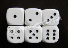 White Plastic Cheating Dice With Mercury For Dice Games Casino Dice