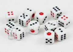 White Plastic Cheating Dice With Mercury For Dice Games Casino Dice