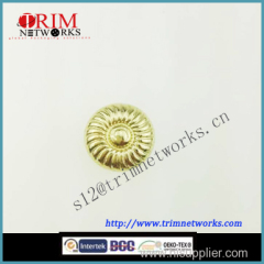 Alloy rivet metal button maker 12MM HVS gold round tooth pattern bead alloy button