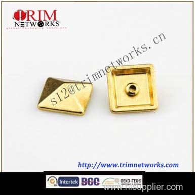 Alloy rivet metal maker 12MM HVS Gold pyramid garment button