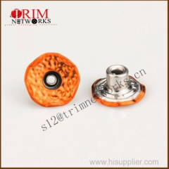 Brass Jeans metal buton maker 15MM&17MM HVB Orange copper/HVB Nickle/HVB Anti-brass irregular seal face fashion button