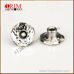 Brass Jeans metal buton maker 15MM&17MM HVB Orange copper/HVB Nickle/HVB Anti-brass irregular seal face fashion button