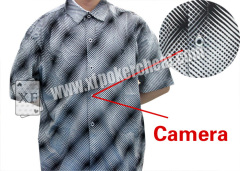 Removable T-shirt Button with Concealable Poker Scanning Camera