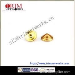 Alloy rivet metal button maker 12MM*5.8MM brass with gold Spiral pyramid fashion metal button