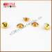 Alloy rivet metal button maker 12MM*5.8MM brass with gold Spiral pyramid fashion metal button