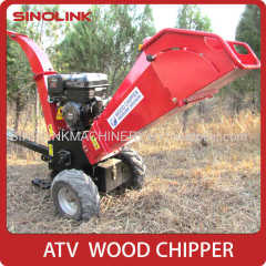 ATV Chipper Shredder For Log Wood Timber With Gasoline Engine