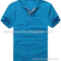 Half Button Short Sleeve Plain Polo Shirt