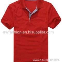 Half Button Short Sleeve Plain Polo Shirt