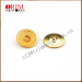 Alloy shank metal fashion button maker HVB brass with yellow oil concave with small round edge button