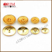 Alloy shank metal fashion button maker HVB brass with yellow oil concave with small round edge button