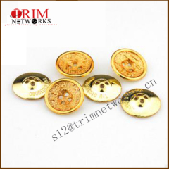 Alloy shank metal fashion button maker HVB brass with yellow oil concave with small round edge button