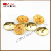 Alloy shank metal fashion button maker HVB brass with yellow oil concave with small round edge button