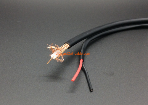 RG59+2C/ VR90+2C CCTV Cable 0.65mm Solid Bare Copper with 18 AWG Power Cable